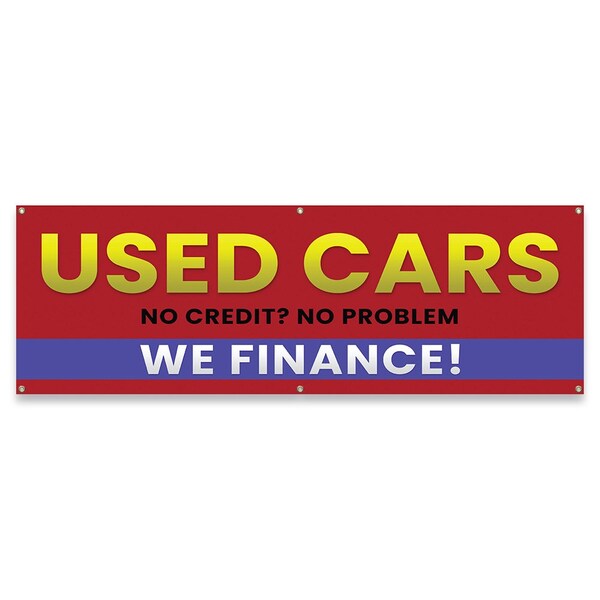 Used Cars No Credit No Problem We Finance Banner Concession Stand Food Truck Single Sided